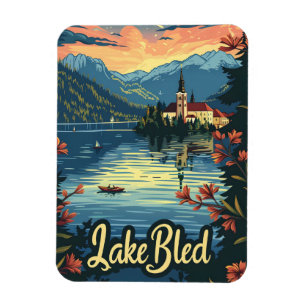 Lake Bled Slovenien Magnet