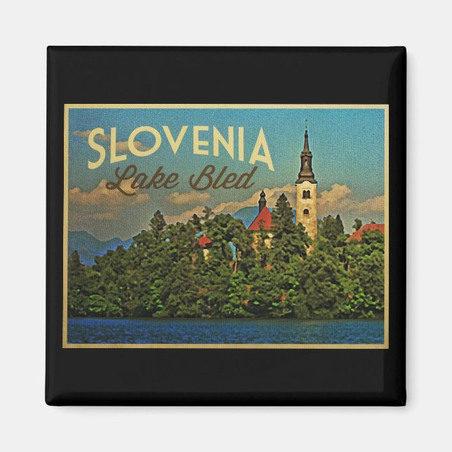 Lake Bled Slovenien Magnet (Vorne)