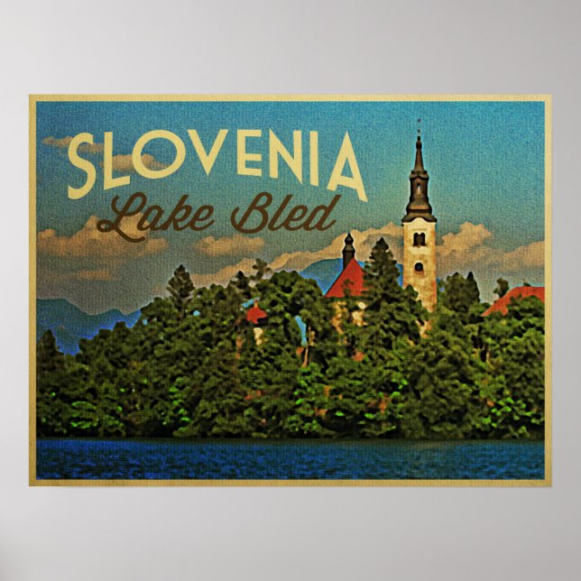 Lake Bled Slovenien Poster (Vorne)