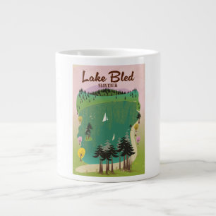 Lake Bled Vintages Reiseplakat Slowenien Jumbo-Tasse