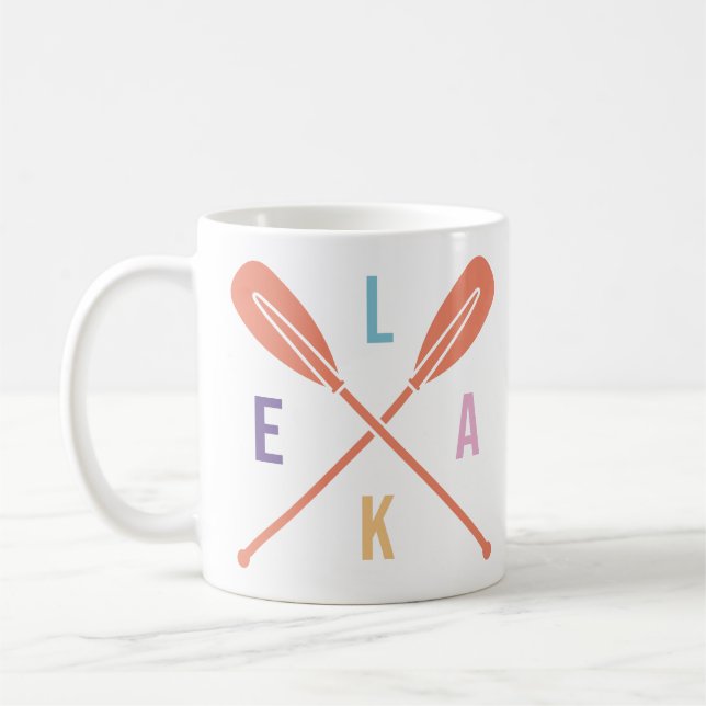 Lake Boat Paddles Kaffeetasse (Links)