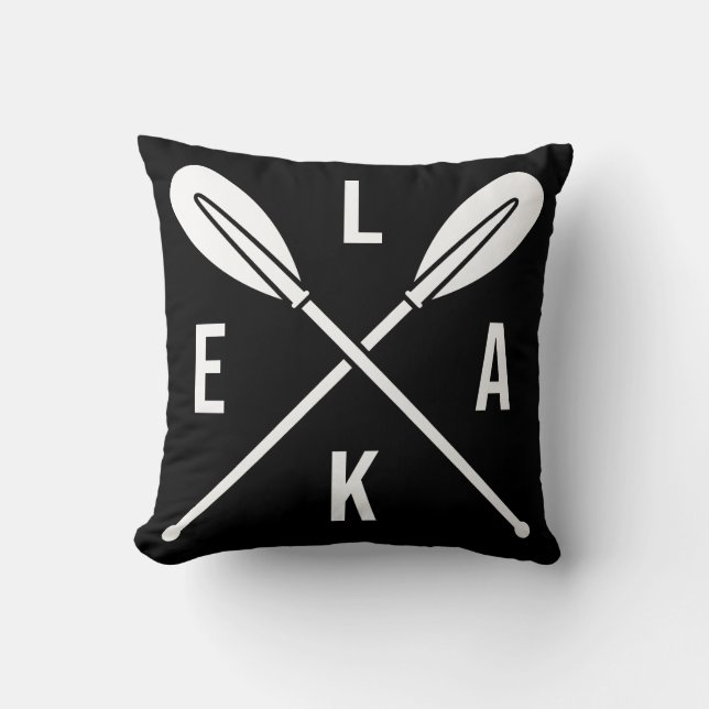 Lake Boat Paddles Kissen (Vorderseite)