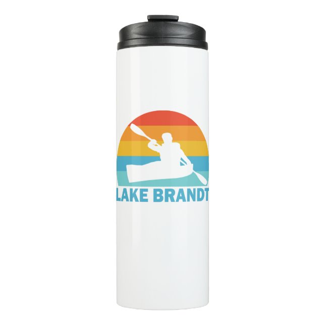 Lake Brandt North Carolina Kayak Thermosbecher (Vorderseite)