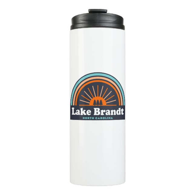 Lake Brandt North Carolina Rainbow Thermosbecher (Vorderseite)