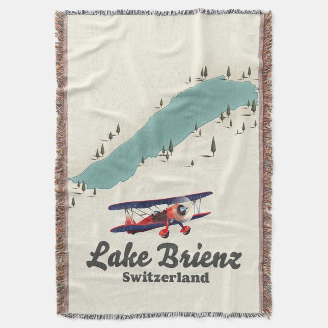 Lake Brienz Switzerland Kartenster Decke (Vorderseite Vertikal)