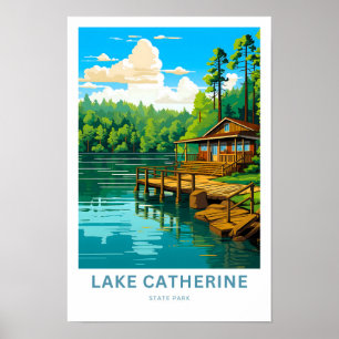 Lake Catherine Staat Park Wandern neben dem Wasser Poster