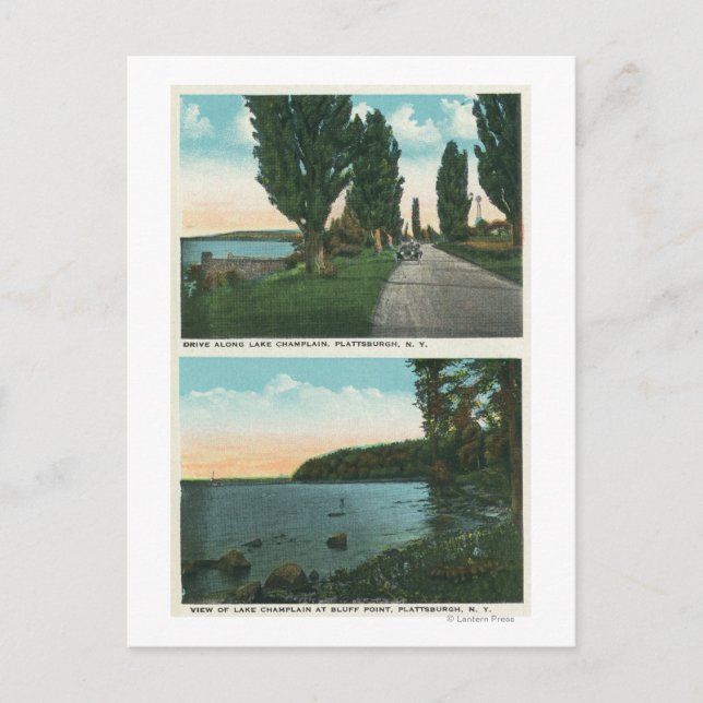 Lake Champlain Drive View Postkarte (Vorderseite)