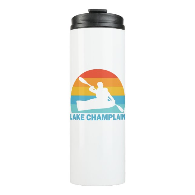 Lake Champlain New York Vermont Kayak Thermosbecher (Vorderseite)