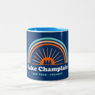 Lake Champlain New York Vermont Rainbow Zweifarbige Tasse