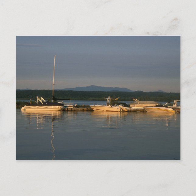 Lake Champlain und Mount Mansfield Vermont Postkarte (Vorderseite)