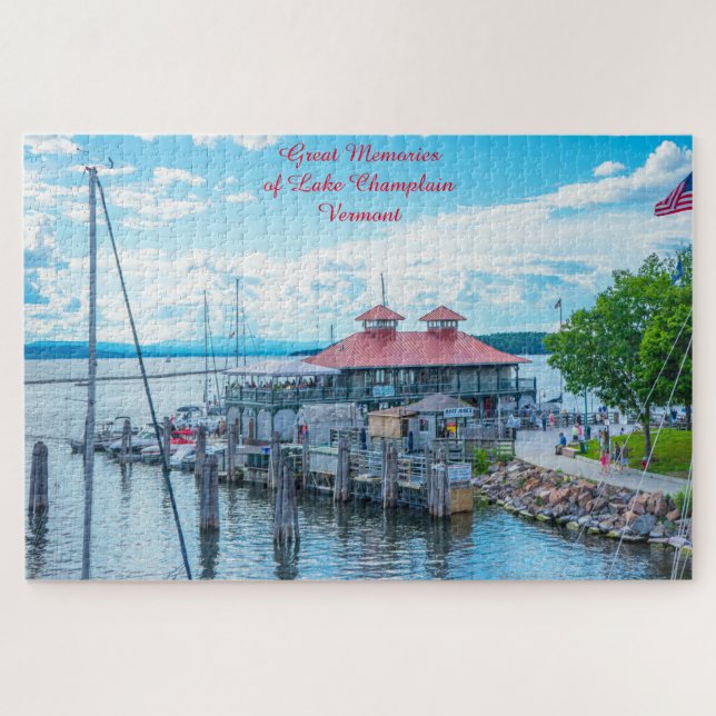 Lake Champlain Vermont.Christmas Greetings Jigsaw (Horizontal)
