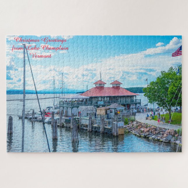 Lake Champlain Vermont.Christmas Greetings Jigsaw (Horizontal)