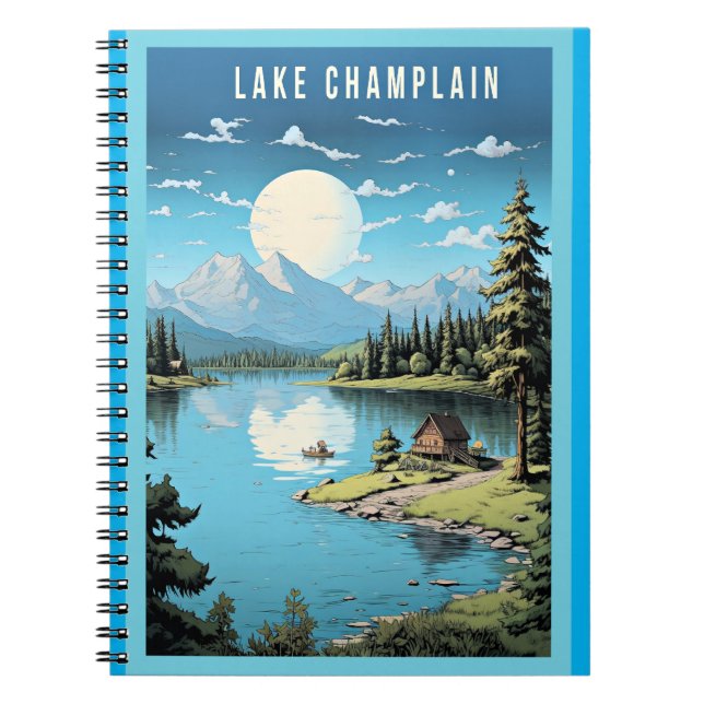 Lake Champlain, Vermont Illustration, Notizblock (Vorderseite)