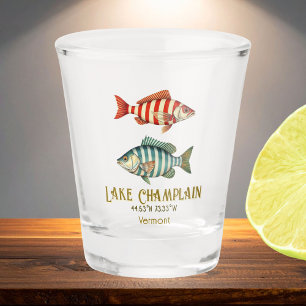 Lake Champlain Vermont New York Seefisch Schnapsglas