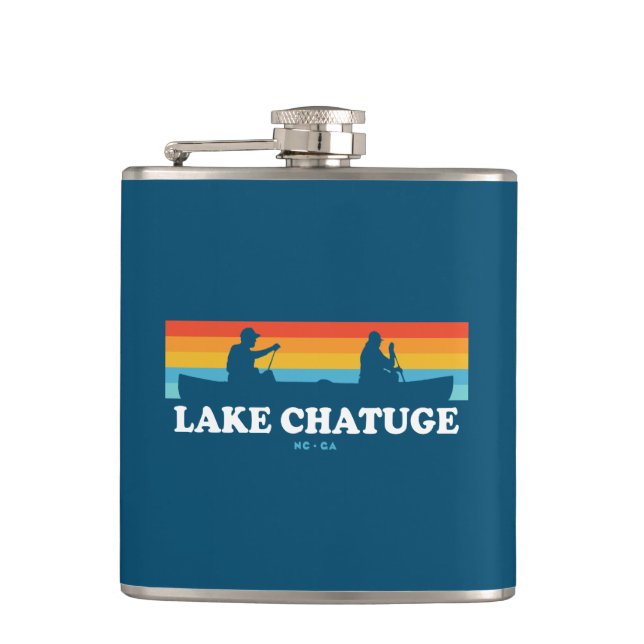 Lake Chatuge North Carolina Georgia Canoe Flachmann (Vorderseite)