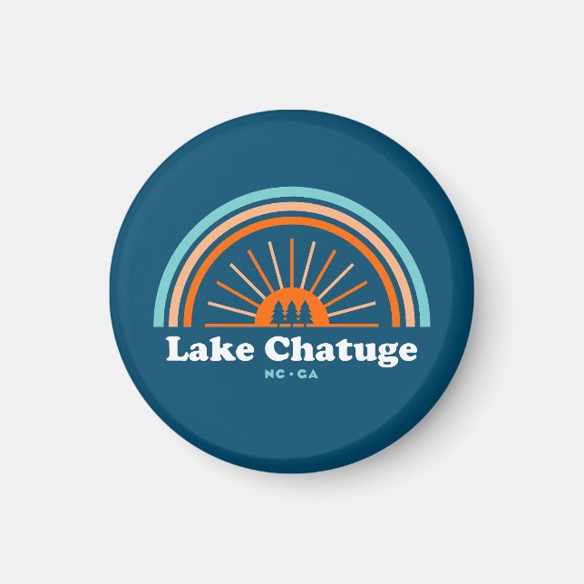 Lake Chatuge North Carolina Georgia Rainbow Magnet (Vorne)