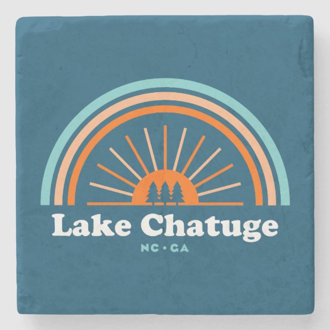 Lake Chatuge North Carolina Georgia Rainbow Steinuntersetzer (Vorderseite)