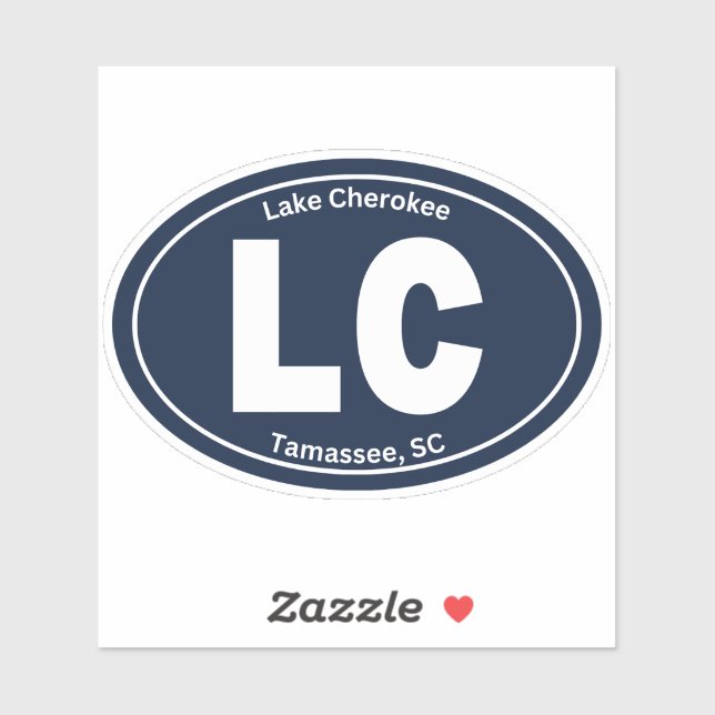 Lake Cherokee LC Vinyl Sticker (Blatt)