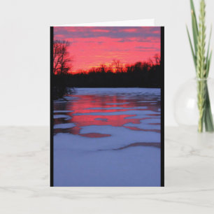 Lake Chilton Sonnenuntergang Grußkarte für jeden A Karte