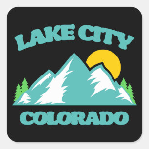 Lake City Colorado Quadratischer Aufkleber