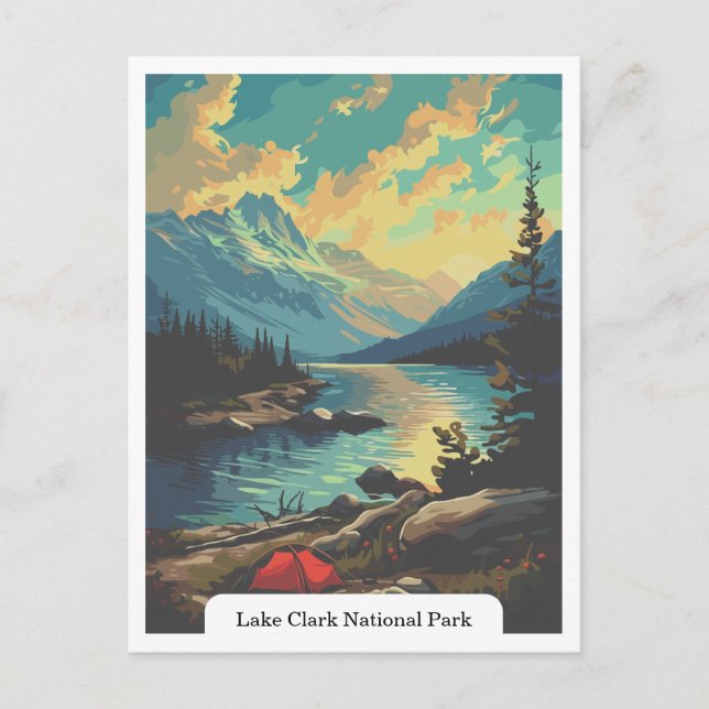 Lake Clark National Park, Alaska USA Postkarte (Vorderseite)