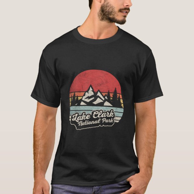 Lake Clark National Park Map T-Shirt (Vorderseite)