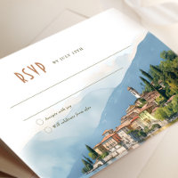 Lake Como Italy RSVP Wedding Insert Destination In