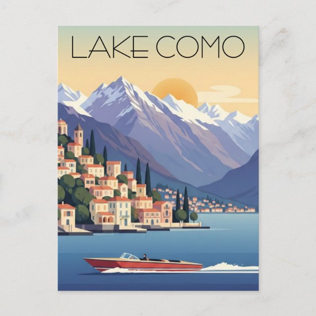 Lake Como Italy Travel Postkarte (Vorderseite)