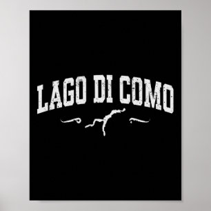 Lake Como Lago Di Como Italien Urlaubs-Souvenir Poster