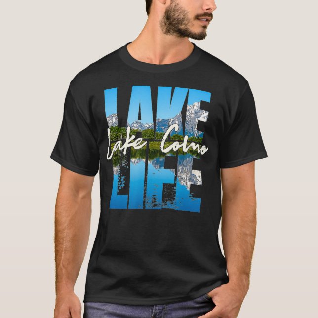 Lake Como Lakes Lake Life Kayaking Camping Kayak B T-Shirt (Vorderseite)