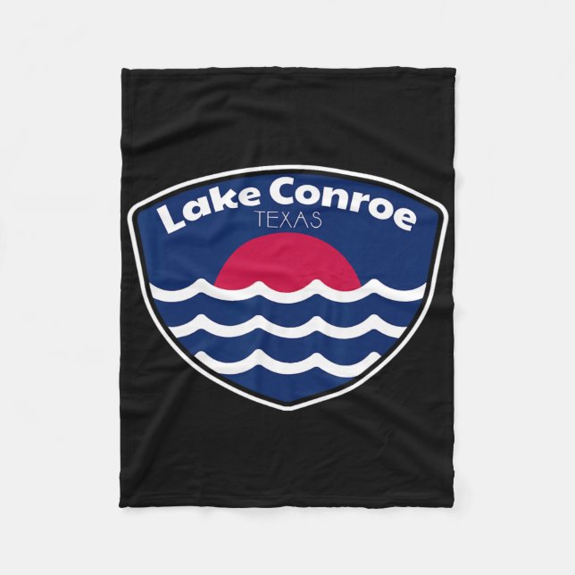 Lake Conroe Texas Fischen  Fleecedecke (Vorderseite)