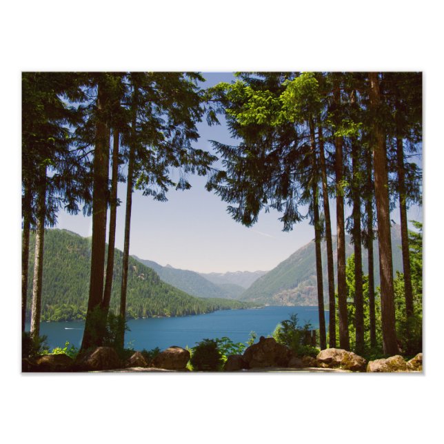Lake Cushman Summer Print Fotodruck (Vorne)
