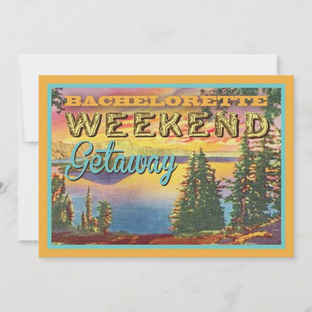 Lake Destination Bachelorette Week-end Invitation (Devant)