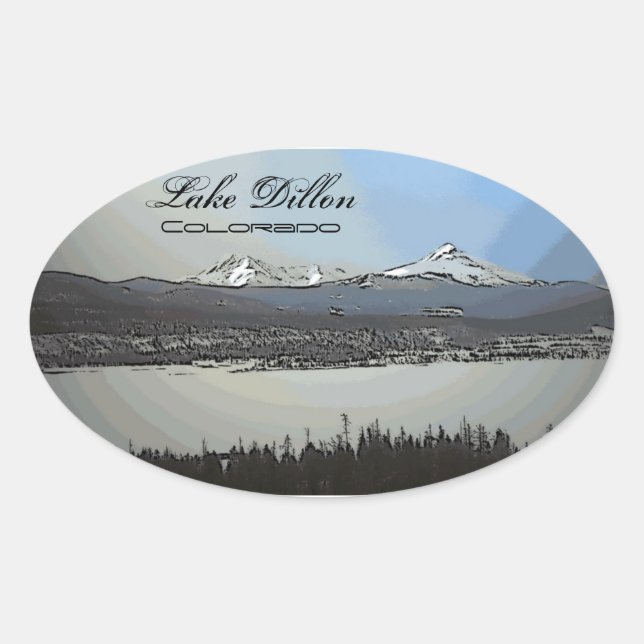 Lake Dillon Colorado landschaftliche Aufkleber (Vorderseite)