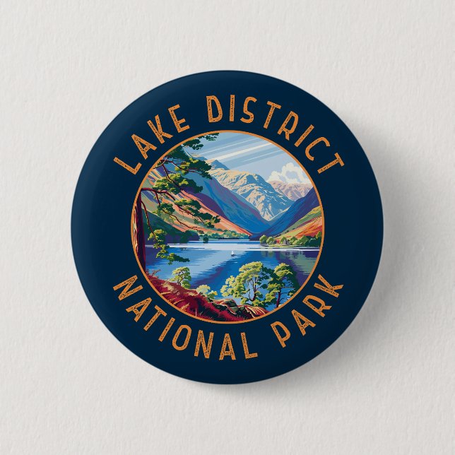 Lake District National Park England geplagt Button (Vorderseite)