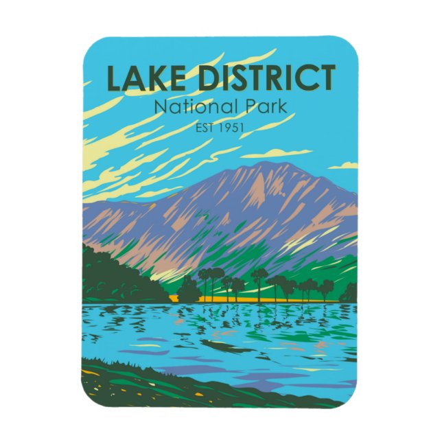 Lake District National Park Lake Buttermere Magnet (Vertikal)