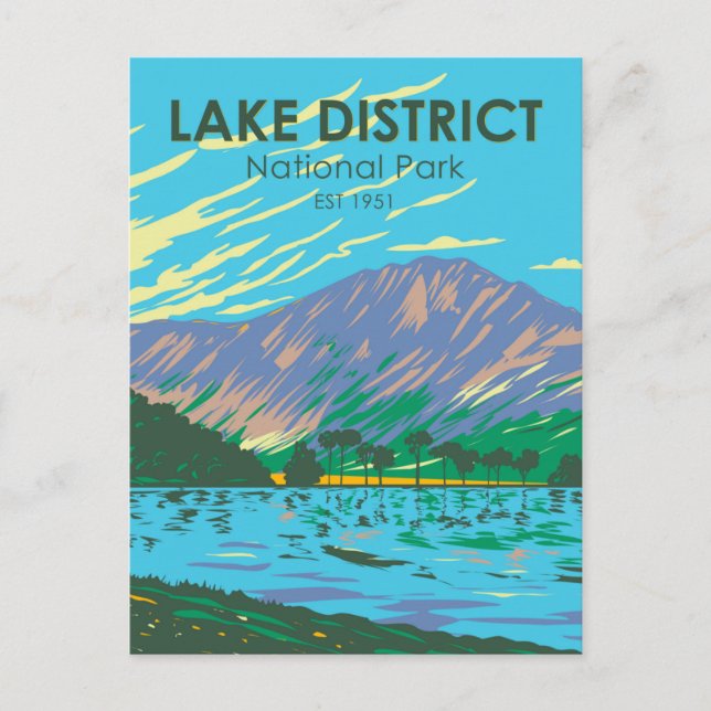 Lake District National Park Lake Buttermere Postkarte (Vorderseite)