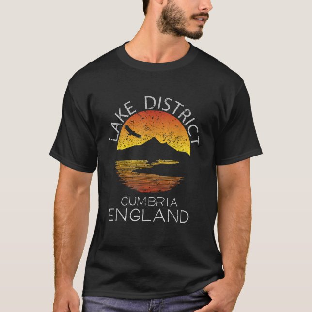Lake District Shirt Cumbria England Wanderwege G (Vorderseite)