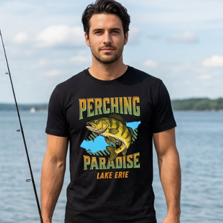 Lake Erie Barsch Fischparadies Barsch Angler T-Shirt