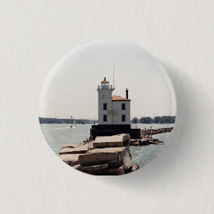 Lake Erie Lighthouse Button