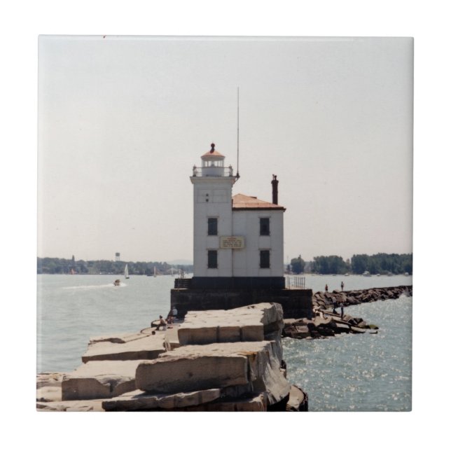 Lake Erie Lighthouse Fliese (Vorderseite)