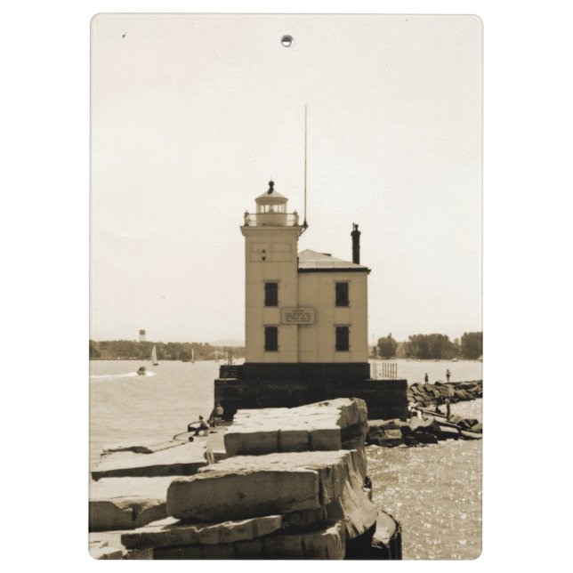 Lake Erie Lighthouse Klemmbrett (Rückseite)