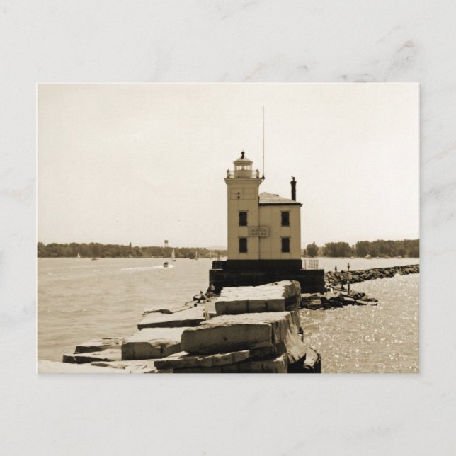 Lake Erie Lighthouse Postkarte (Vorderseite)