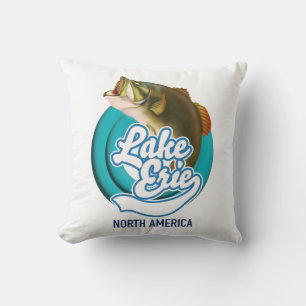 Lake Erie Nordamerika Angel-Logo Kissen
