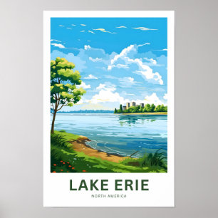 Lake Erie North America Travel Print Poster