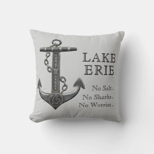 Lake Erie Patriotic American Flag Anker Pirat Kissen