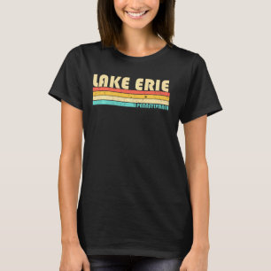 Lake Erie Pennsylvania Lustige Angeln Camping Somm T-Shirt