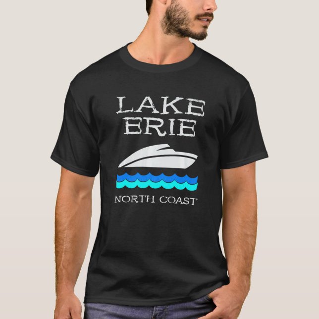 Lake Erie Speed Boat Souvenir Boot Nordküste T-Shirt (Vorderseite)