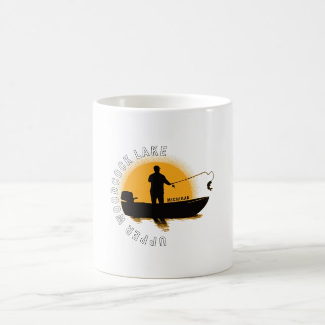 Lake Fishing Michigan Kaffeetasse (Mittel)