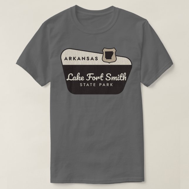 Lake Fort Smith Staat Park Arkansas Begrüßungszeic T-Shirt (Design vorne)